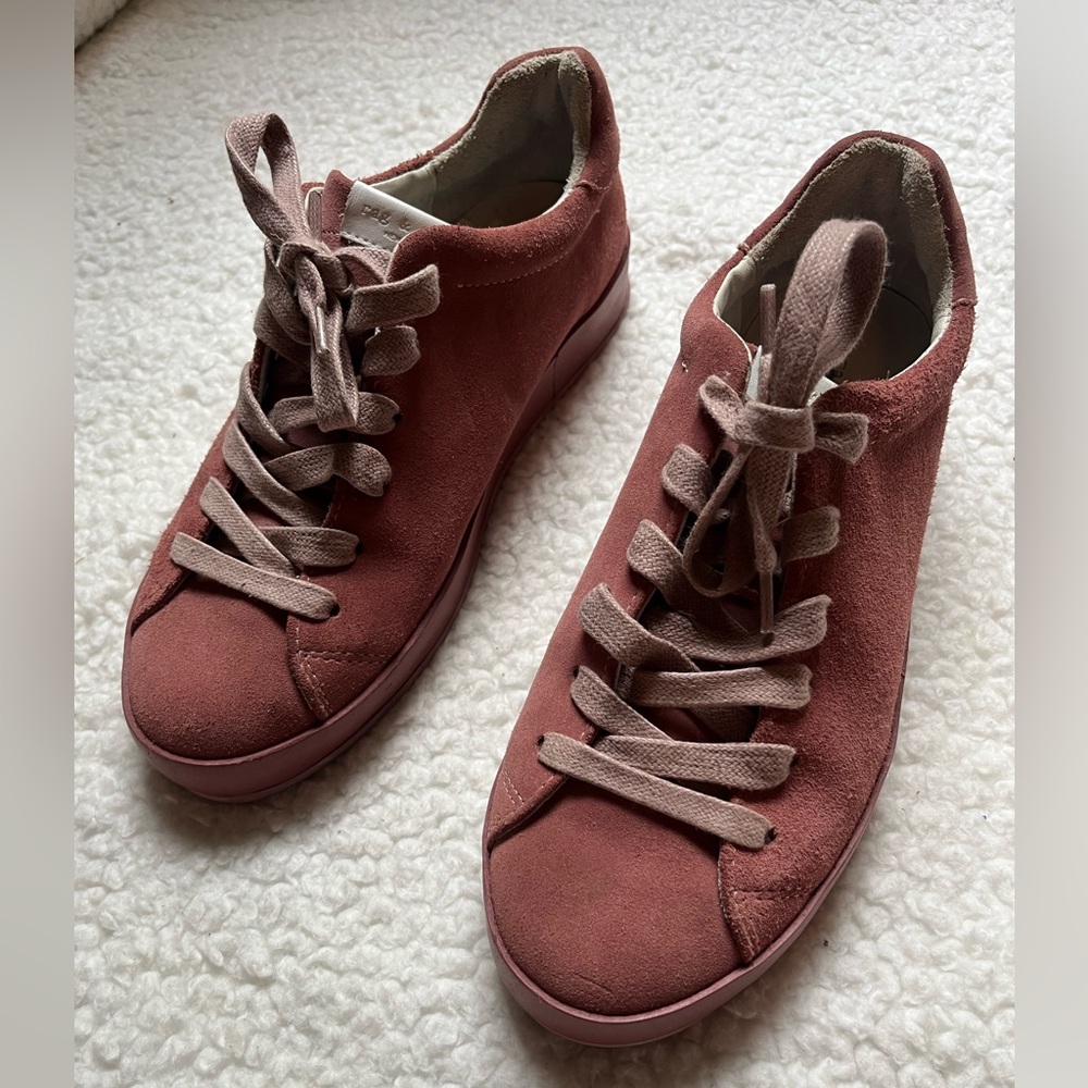 Rag & Bone Pink Suede Leather Sneakers